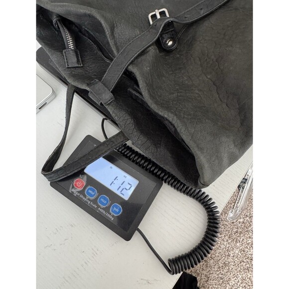 Maxon Collection Black Pebbled Leather Backpack Purse Handmade in Italy